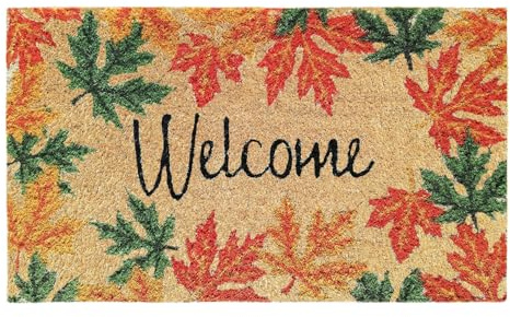 Banzaii Fußmatte für den Winter Weihnachten aus Kokos 40 x 70 cm, mit PVC-Rückseite rutschfest, mit Digitaldruck, Teppich für den Eingang für den Außen- oder Innenbereich - Schneemännern