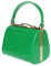 UShopUK Bolso de mano con asa superior de charol cruzado para novia, graduación, boda, fiesta de noche (verde manzana)