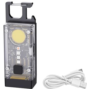 Genius Solar Schlüsselhänger mit Licht, mini Taschenlampe Flaschenöffner für Outdoor Camping Keychain Light aufladbar