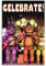 Fnaf Celebrate Poster auf Leinwand, Poster, Wandkunst, Dekordruck, Bild Gemälde für Wohnzimmer, Schlafzimmer, Dekoration, 40 x 60 cm, ungerahmt, 8-1