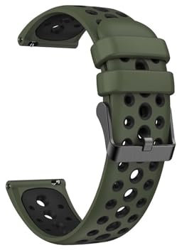 Mefloar Weiches, sportliches, atmungsaktives Silikonarmband, passend for das Uhrenarmband von Passend for Suunto Vertical/Suunto 9 Peak Pro/Suunto 9 Peak/Suunto 5 Peak.(Army green Black)