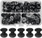 SHSMPXOY 80 Set Chicago Screws Posts for Leather Rivets M5*8mm Chicago Book Binding Screws Rivets Cross Head Chicago Button Screws for DIY Book Scrapbook Bookbinding, Bags,Collars(Matte Black)