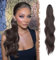 FESHFEN Pferdeschwanz Extensions Klammer, 50 cm Hair Extensions Zopf Lang Pferdeschwanz Haarteil Clip Gewellt Extensions Zopf Braun Pferdeschwanz Haarverlängerung für Frauen