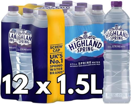 Highland Spring Still Spring Natural Mineral Water, 1.5L (Pack of 12)