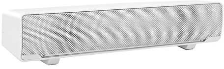 Nurnesy Soundbar Piccole Barre per TV Lettore Desktop Lungo Sada Desktop Sculpture Box Altoparlante per USB, PC Lautsprecher (Bianco)
