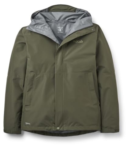 Rab Men's Downpour Waterproof Jacket - Army - L