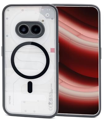 JProtect für Nothing Phone 2a / 2a Plus Hülle für MagSafe Schwarz (TOP Schutz & Magnetkraft) Magnetische Handyhülle Transparent für Nothing Phone 2a+ – Hülle Magnet für MagSafe Zubehör Case Stoßfest