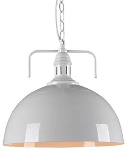 XFZJCHAP Elier sur Pied E27, Abat-Jour créatif en Pot, Lampe Suspendue en Fer forgé de Style rétro, plafonnier intégré, luminaires de décoration de Bar de Restaurant/Blanc (W