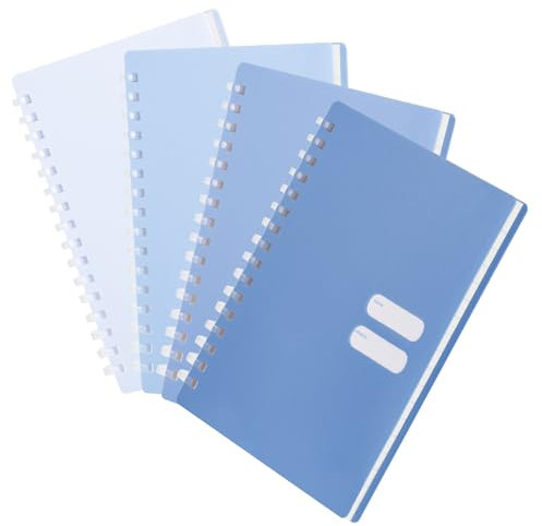 Spiral Notebook A6, Journal, 4 Pack journaling notebooks for work & school, Journal for Women - 70 Pages journals, Journals for Writing (Blue)