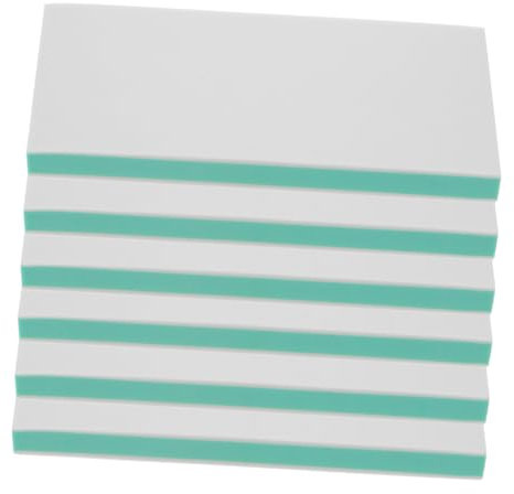 Lurrose 6 Stück Gummischnitzblöcke 10x5x0,8cm Weiß Mint Weiches Selbstgemacht Schnitzmaterial für Stempelherstellung Kompakte Praktische Gummiblöcke für Schule Basteln