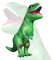 Eayaele Disfraz Dinosaurio Adulto Hinchable T-Rex - Traje de Carnaval, Halloween, Fiestas - Tamaño Único, Fácil de Usar (Verde)