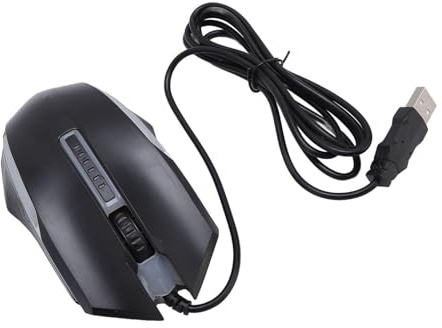 Tosuny Optische RGB-Computermaus, 4,9 Fuß Langes Kabel, 1200 DPI, Empfindlicher Griff, Komfortable Kabelgebundene Maus für Spiele