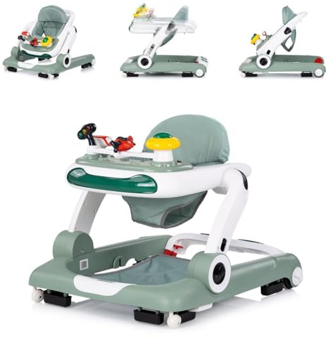 Chipolino Lauflernhilfe little Explorer 4 in 1 Laulernwagen Musik Stopper Räder grün