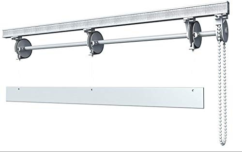 Bastone Tenda a Pacchetto per Interni in Alluminio con Calate e Sgancio Rapido per Soffitto o Parete