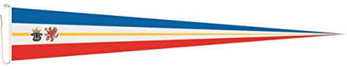 U24 Langwimpel Mecklenburg - Vorpommern Fahne Flagge Wimpel 250 x 40 cm Premiumqualität
