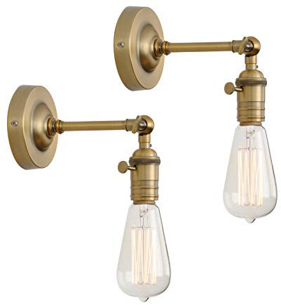 Phansthy 2xWandleuchte Wandbeleuchtung Wandleuchten Vintage Wandlampen Industrie Loft-Wandbeleuchte Küchenwandleuchte Spiegeleuchte Badezimmerleuchte (antike Farbe)