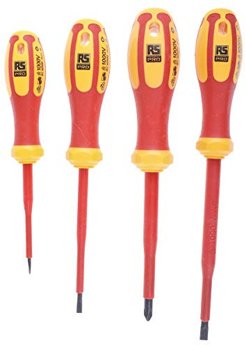 RS PRO Isolierter Schraubendrehersatz, 4-teilig Schlitz, PHILLIPS®