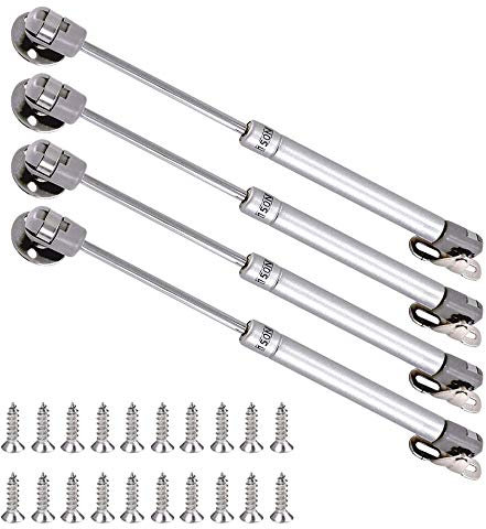Gasfeder Hydraulic Gasdruckfeder Möbeltür Kolben Weiche Öffnung Scharniere Strut Lift Schrank Tür Wurden Dämpfer Hinge Automatische Deckelstrebe Unterstützung Küchenschrank 4 Stück (150N)