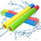 Pistola de agua para niños potente pistola de agua con 35 pies de distancia de tiro de espuma de agua para niños y adultos, juguete de verano para piscina, jardín y playa (4 piezas)