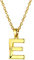 Bestyle Buchstaben Anhänger Gold Halskette Damen Schmuck aus Edelstahl Women Necklace Initialen Kette 45-50cm buchstabe e
