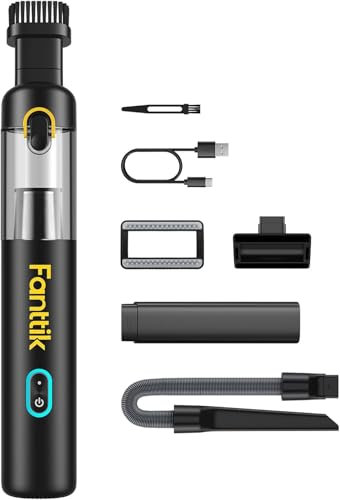 Fanttik Slim V8 Mate Akku-Autostaubsauger mit Hoher Leistung, 12000 Pa/30 AW, RobustClean™ Tragbarer Staubsauger mit flexiblem Schlauch und Haustierbürste für die Innenreinigung von Autos