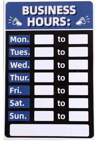 SEWACC Y Letrero de horario de apertura de la tienda De Negocios Señales De Oficina Señalización De Horarios De Funcionamiento Señal De Abierto Cerrado Para Tienda Etiqueta De