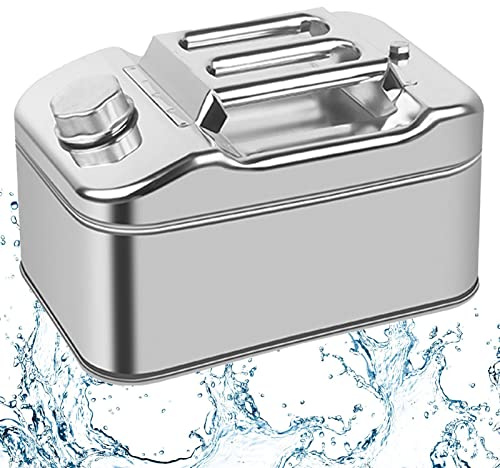 Rosixehird Gaz Can INOX | Gaz Trois Poignées pour Voiture | Réservoir épaissi étanche à 3 poignées adapté au Transport, étanche