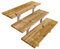 Holztreppe mit Stahl Treppenwangen im Set, 2 bis 5 Stufen, Gartentreppe, druckimprägniertes KDI Holz (3 Stufen, 80 cm)