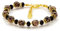 Sospiri Venezia - Bracelet pour Femme avec 9 Perles de Verre de Murano et 10 Cristaux de Bohême, Bracelet Original, Bijou Idéal comme Cadeau, Fabriqué en Italie avec Certificat (Noir)