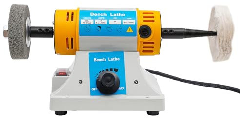 Tisch Poliermaschine mit Zubehör, 350W Multifunktionelle Tischpoliermaschine, 220V Schmuckpoliermaschine für Schmuck, Holz, Dental, Bernstein, Metall, Jade - 10000rpm