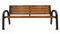 Gartenbank Parkbank Gestell Stahl Massivholz Park 175cm LANG STABIL (Tic)