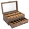 Uhrengehäuse für Männer Frauen, Uhrenhalter Organizer Uhrenbox Uhrenkoffer Uhrenkasten Uhrenschatulle Uhrentruhe,für die Heimdekoration in Ihrem Schrank, Schminktisch, Schaufenster,24 Uhrenbox,
