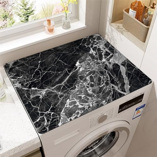 Tapis Pour Dessus De Machine à Laver Housses Pour Laveuse Et Sécheuse Pour Le Dessus Imperméable Silicone Mat De Protection Pour Buanderie Cuisine Maison Salles De Bains (60 x50 cm,Couleur 1)