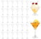 Mispudin 30Pcs Multi-use Plastic Martini Glasses 150ml, Plastic Cocktail Glasses Reusable with Adjustable Stem, Clear Mocktail Cups for Party, Wedding, Birthday, Christmas, Anniversary