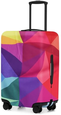 Adorila Gepäckabdeckungen für Koffer, TSA-geprüft, Reisekoffer-Schutz, passend für 73,5-81,3 cm Gepäck, waschbare Gepäckabdeckungen (XL, Bunte Geometrie), Bunte Geometrie, XL