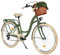MILORD Damenfahrrad Citybike Komfort Mit Weidenkorb Hollandrad Vintage Fahrrad, 26, 28 Zoll, 7-Gang (Khaki, 28 Zoll)