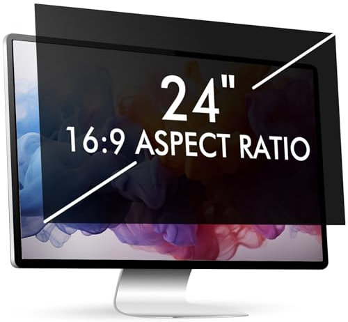 Nsyee 24 Inch Removable Computer Privacy Screen Filter, WxH: 531mm x 298mm, 16:9, Privacy Protection, Anti Glare and Blue Light, Anti-UV, Eye Protection, Anti Spy Screen Protector