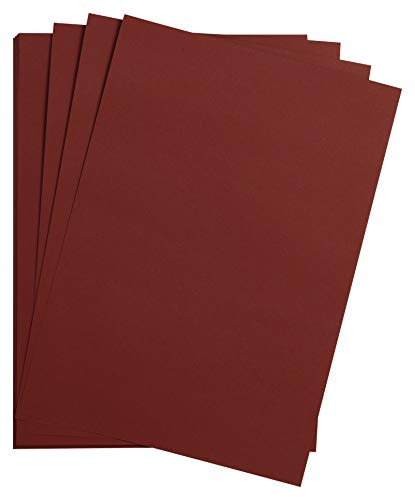 Clairefontaine 975276C Packung mit 25 Bastelkartons Maya, 185g, DIN A4, 21 x 29,7cm, 1 Pack, bordeaux
