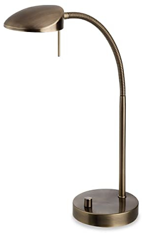 Firstlight Milan LED Table Lamp, Antique Brass Finish