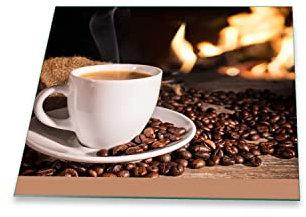 Herdabdeckplatte Abdeckung Ceranfeld Abdeckplatte Schneidebrett 1-Teilig 60x52 Kaffee Kaffeebohnen Gold Spritzschutz Glasplatte Ceranfeldabdeckung Schutz Herdschutz Sicherheitsglas Glasschneidebrett
