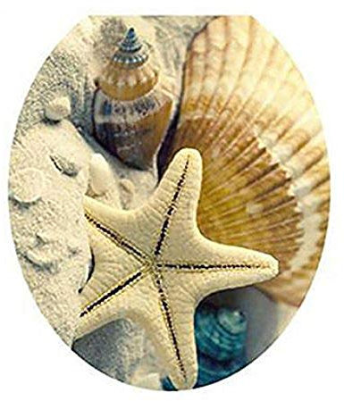 Removable Ocean Forest Sky Fish Vinyl Toilet Seat Sticker Decal Decorative Home Art Decor Bathroom Toilet Lid Covers Sticker Papers Mural (#A)