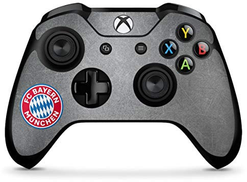 DeinDesign Skin kompatibel mit Microsoft Xbox One X Controller Folie Sticker FC Bayern München FCB Offizielles Lizenzprodukt