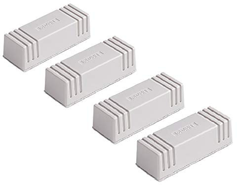 Dahle Whiteboard Löscher 95099 (Magnetischer Wischer für Trockenreinigung auf Vielen Oberflächen, inkl. Filzstreifen) (Grau, 4 - Pack)