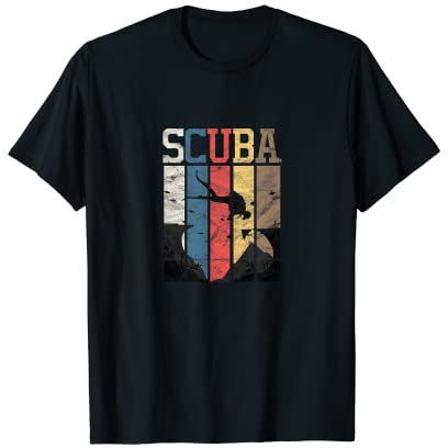 Scuba Vintage Diver Unterwasser Schwimmen Taucher Geschenk T-Shirt
