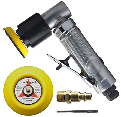 PROSHI 2 and 3 angle orbital sander, 3-inches random orbital air sander, pneumatic sander for auto sanding tools, dual-action polisher, angle head for tight work areas