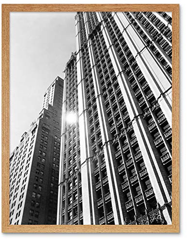 Woolworth Building Manhattan New York Berenice Abbott Copy Art Print Framed Poster Wall Decor 12x16 inch Wand Deko