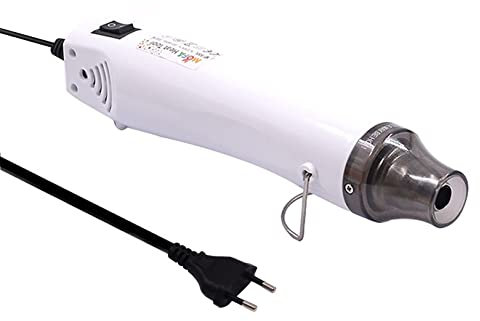 mofa Neu Mini Heißluftpistole Elektrische 300W Mini Shrink Heat Tool Embossing Heat Tool Mini Heißluftfön DIY Werkzeug (Weiß)