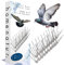 HOMENATUR Pinchos Antipalomas Acero Inoxidable - 3 Metros – 12 Hileras 25 cm – Puas Repelentes Aves – Ahuyentador Palomas – Espanta Pajaros Exterior Control Plagas