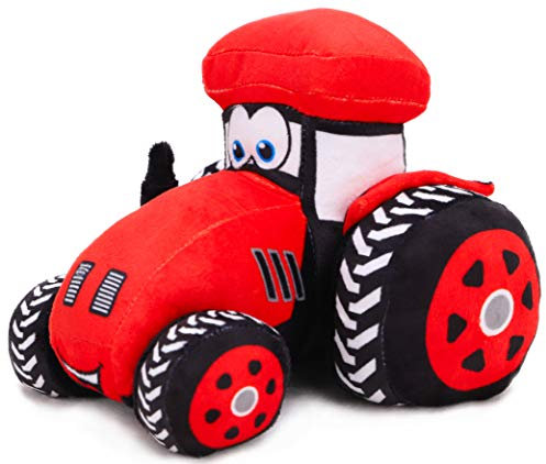 Toyland® Landwirtschaftlicher Traktor aus Plüsch, 21 cm (8 Zoll) – Dekoration für Jungenzimmer (rot)
