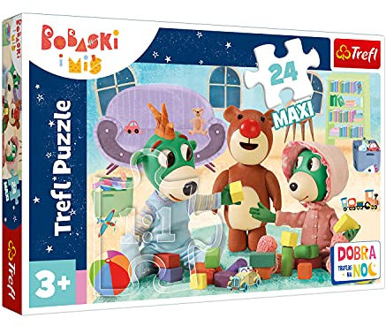 14325 24 Maxi - Zabawy Treflików przed snem - Dobranoc, Trefliki NA noc/Studio Trefl Bobaski i Miś